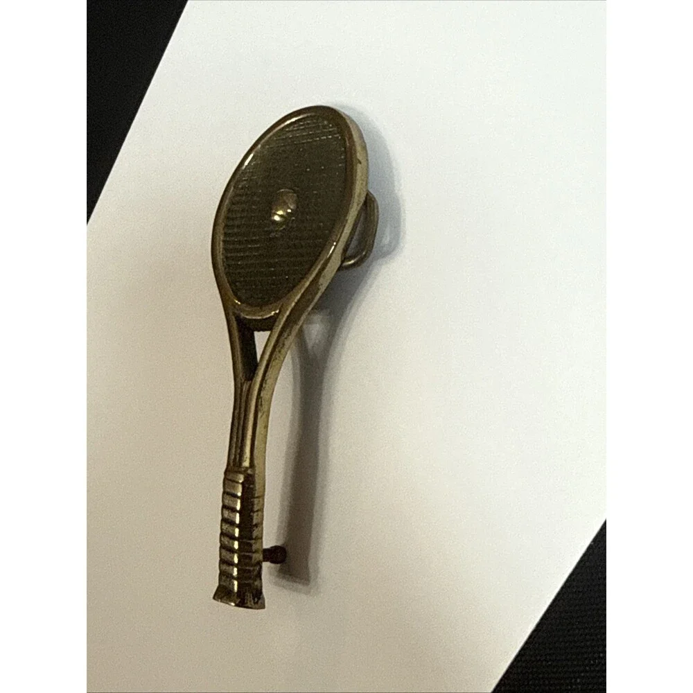 Tennis Racket Baron Belt Buckle Racquet Ball Pickle Sports Vintage Solid Brass